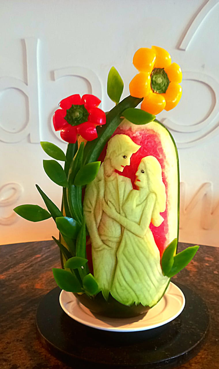 Arreglo frutal paloma