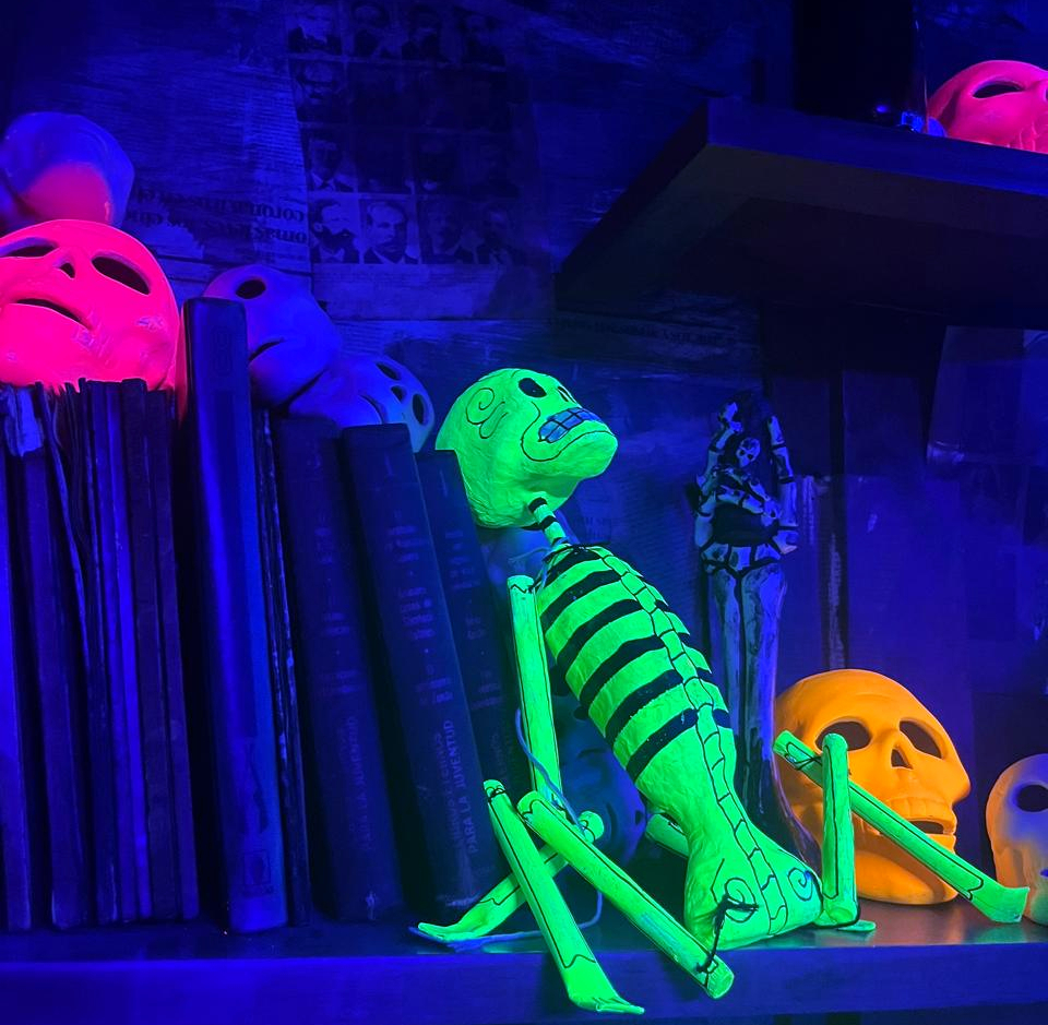 Esqueleto color fluorescente