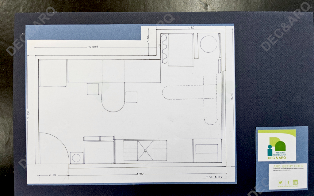 Plano del proyecto de una cocina