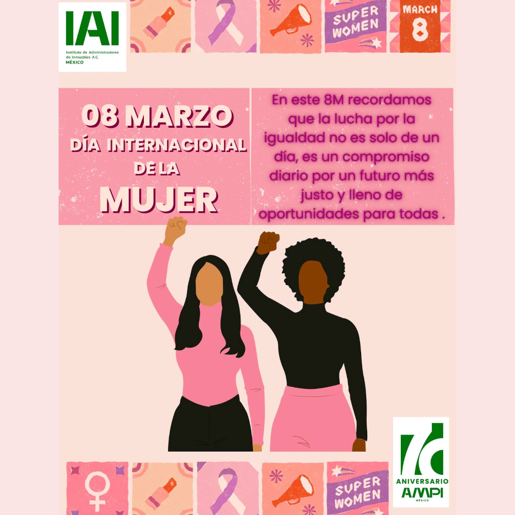 Banner de celebración día internacional de la mujer AMPI