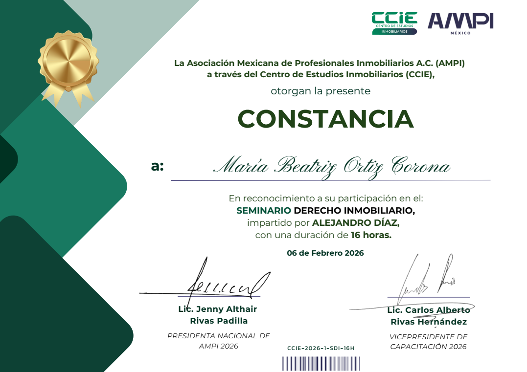 Constancia de participacion en seminario